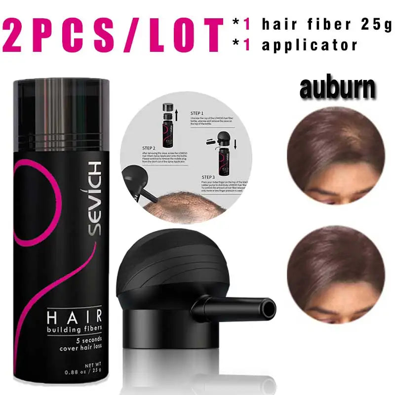 Hair Building Fibers Keratin Powder Hair Loss Coverage Set