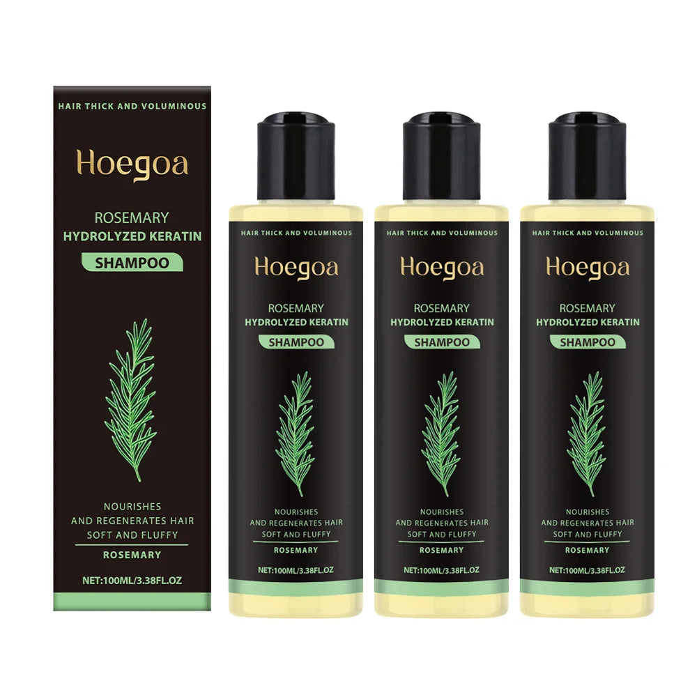 Rosemary Hair Growth Shampoo 3pcs Keratin Repair Thickening Care