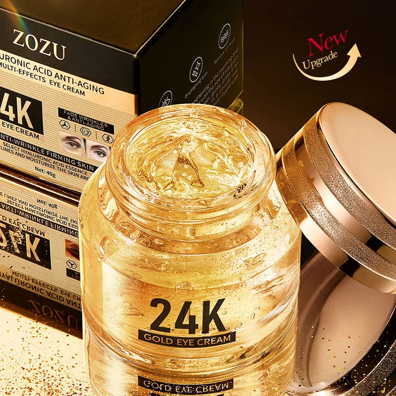 24K Gold Hyaluronic Acid Eye Cream Dark Circles Firming Care