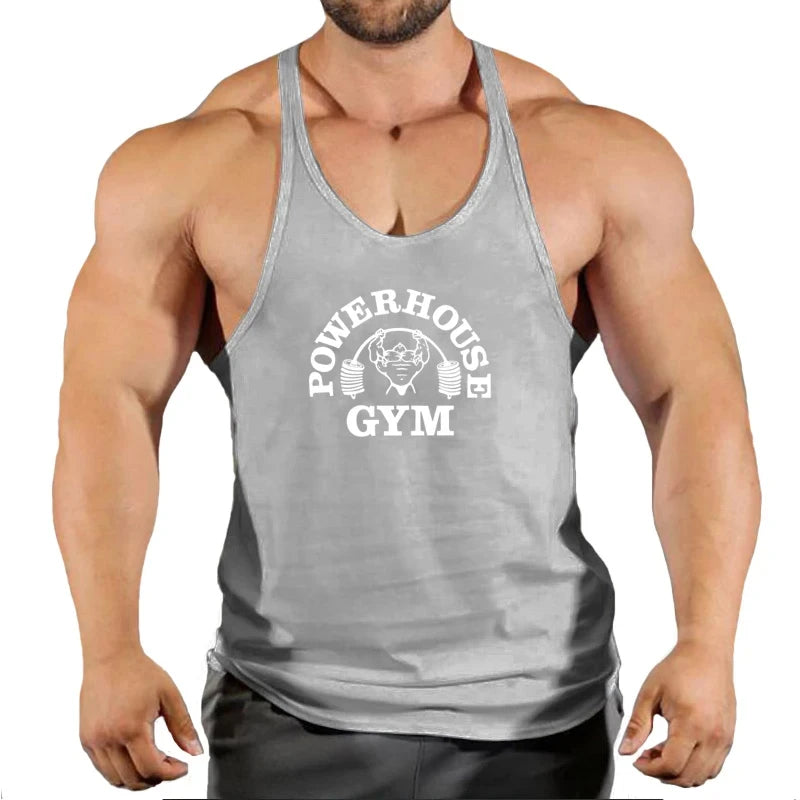 Men’s Bodybuilding Stringer Vest Sleeveless Gym Workout Fitness Top