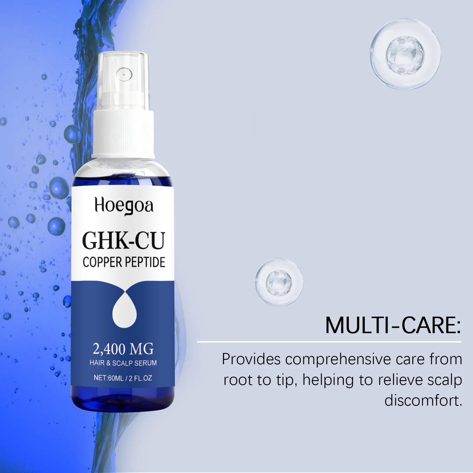 GHK-Cu Copper Peptide Hair Serum Spray Root Strengthening Care