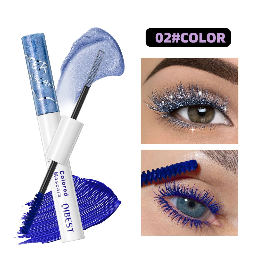 Double Head Diamond Glitter Colored Voluminous Mascara
