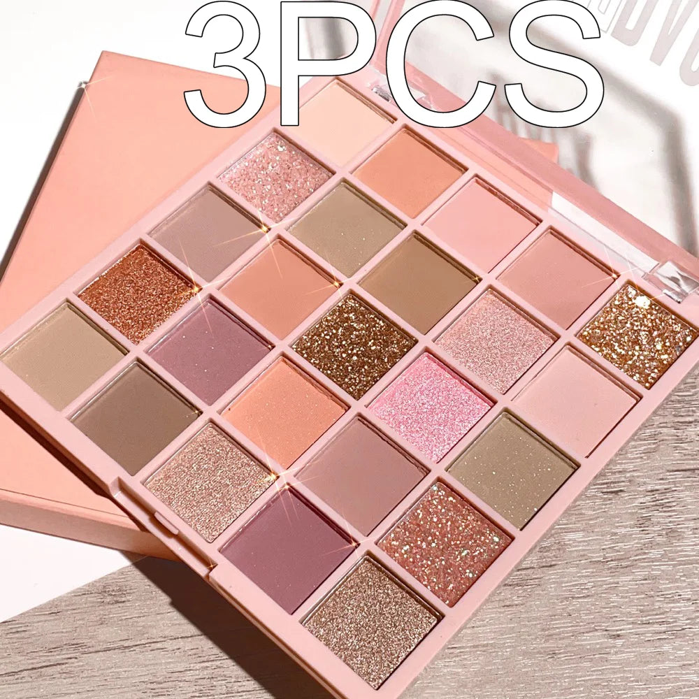 25-Color Milk Tea Eyeshadow Palette Warm Neutral Makeup Set