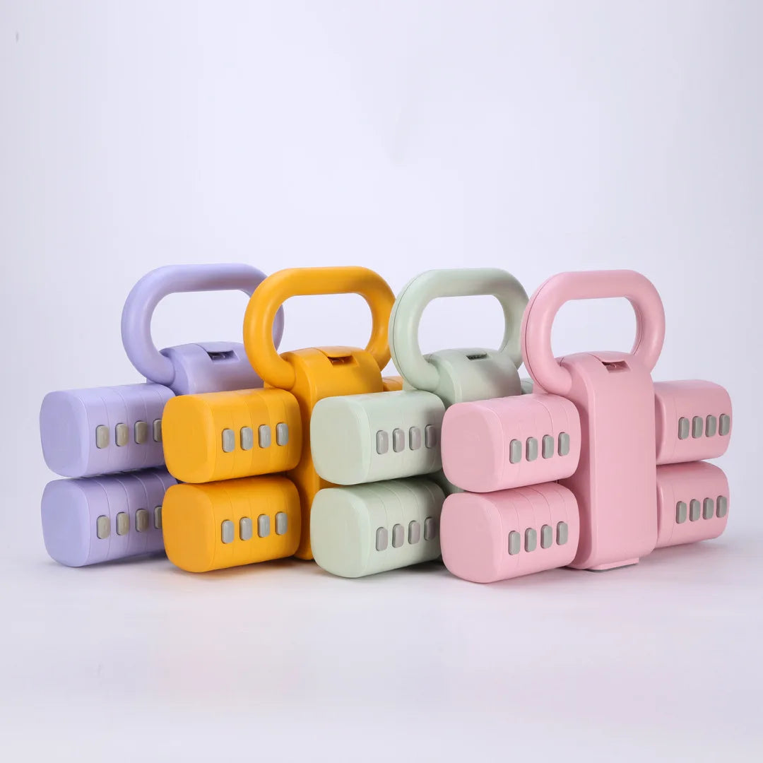 2-in-1 Adjustable Dumbbell Kettlebell Multifunction Fitness Equipment