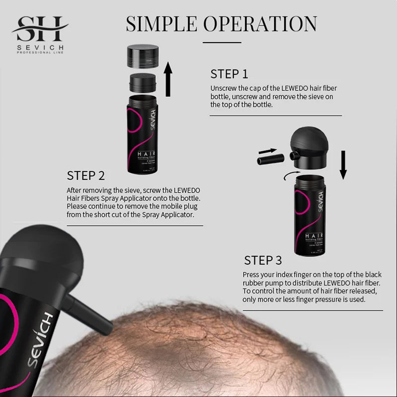 Hair Building Fibers Keratin Powder Hair Loss Coverage Set