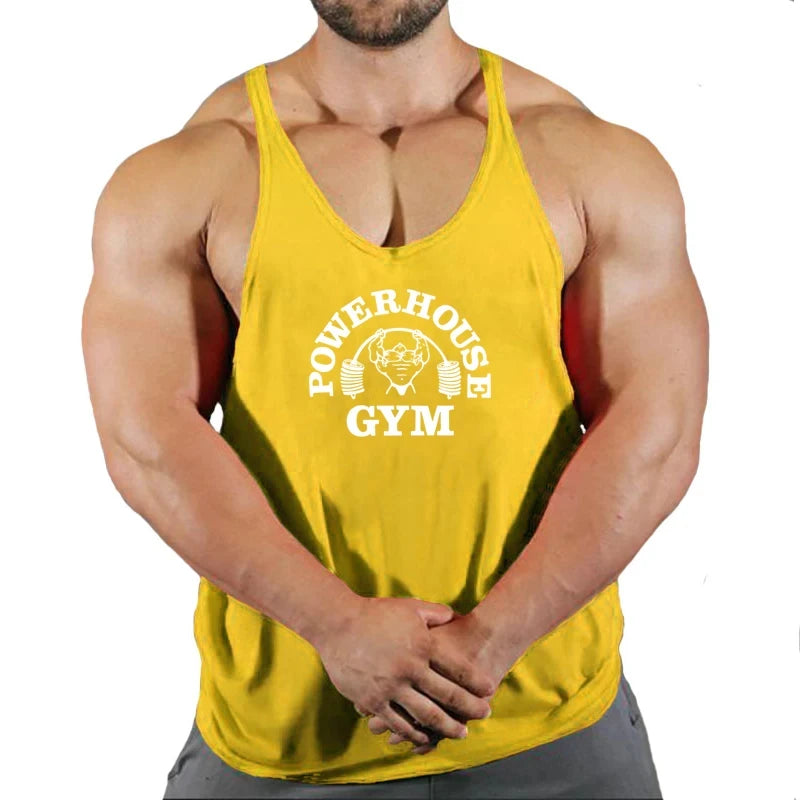 Men’s Bodybuilding Stringer Vest Sleeveless Gym Workout Fitness Top
