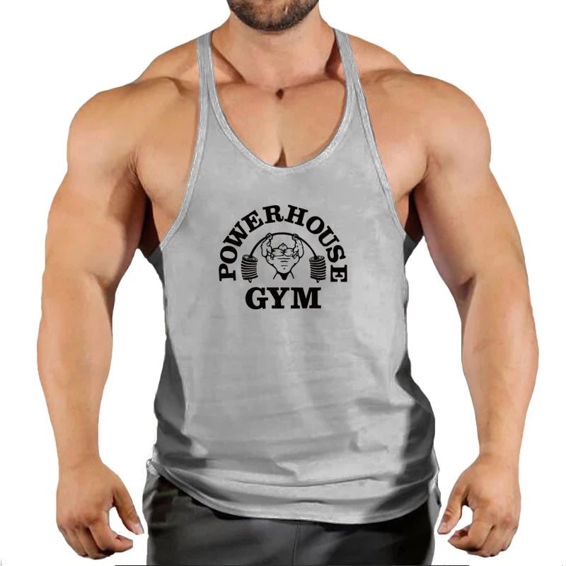 Men’s Bodybuilding Stringer Vest Sleeveless Gym Workout Fitness Top