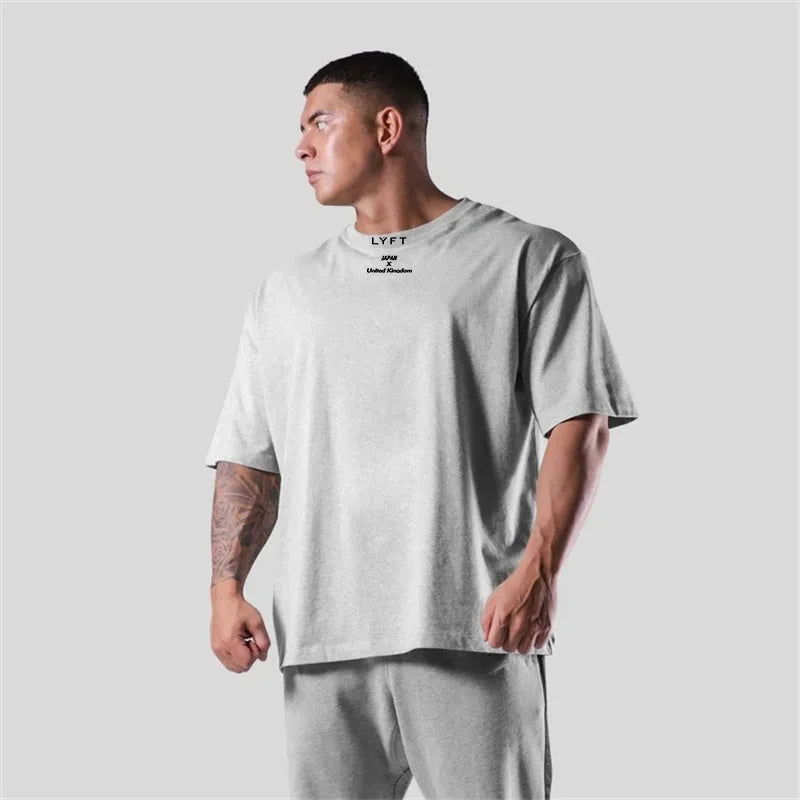 Cotton Men’s Gym T-Shirt Loose Fit Sports Training Wear