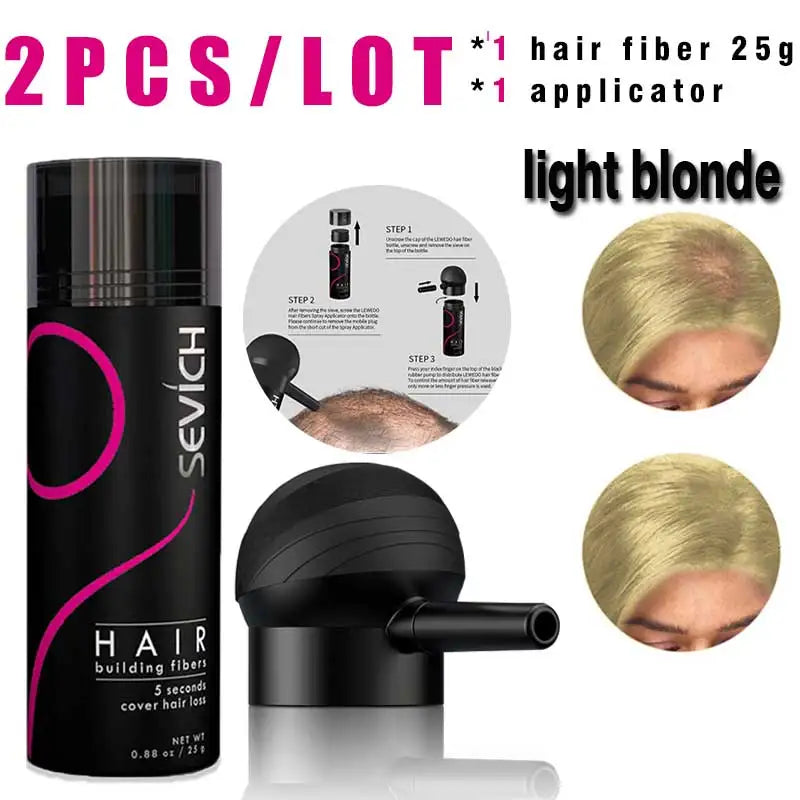 Hair Building Fibers Keratin Powder Hair Loss Coverage Set