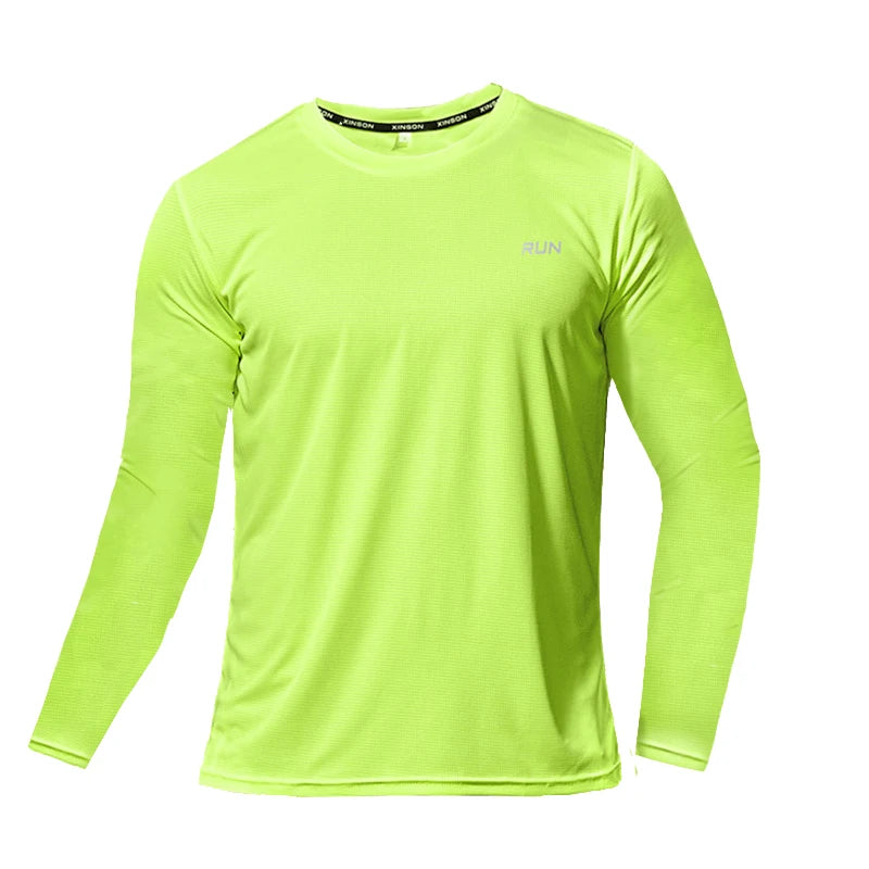 Men’s Ice Silk Long Sleeve T-Shirt Quick Dry Sun Protection