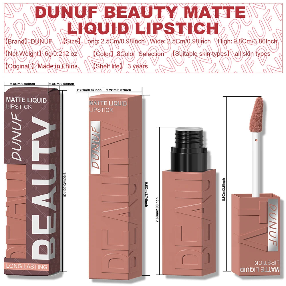 Matte Velvet Lipstick Waterproof Long-Lasting Non-Sticky Lip Gloss