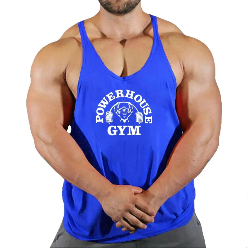 Men’s Bodybuilding Stringer Vest Sleeveless Gym Workout Fitness Top