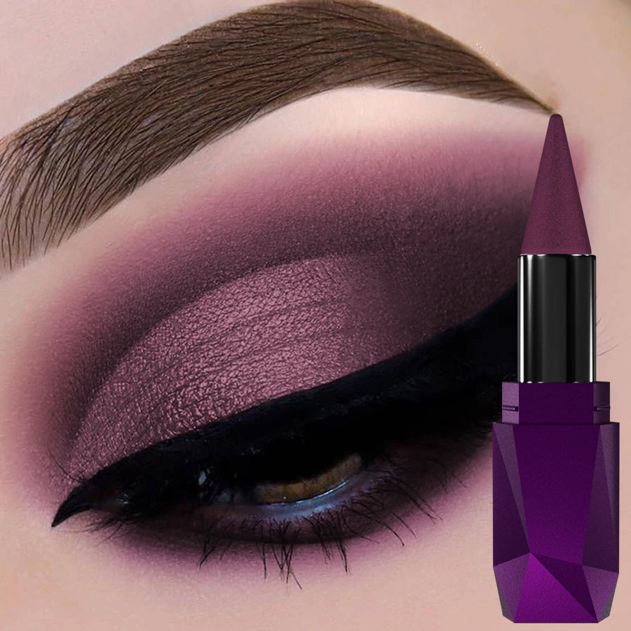 19-Color Glitter Eyeshadow Stick Waterproof Metallic High Pigment