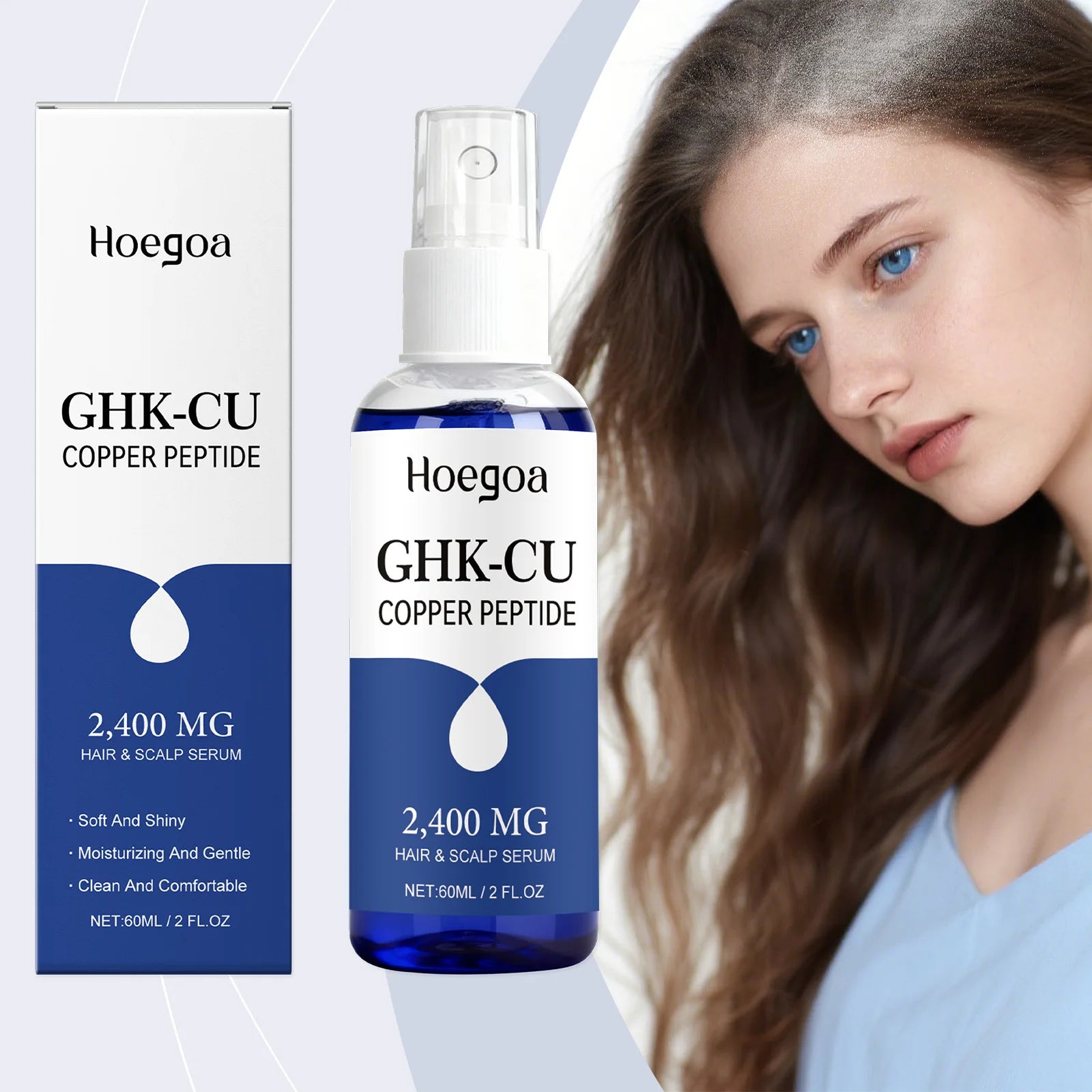 GHK-Cu Copper Peptide Hair Serum Spray Root Strengthening Care