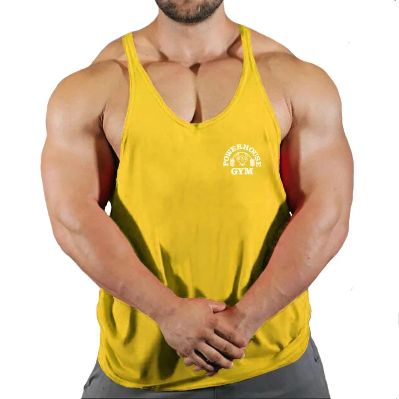 Men’s Bodybuilding Stringer Vest Sleeveless Gym Workout Fitness Top