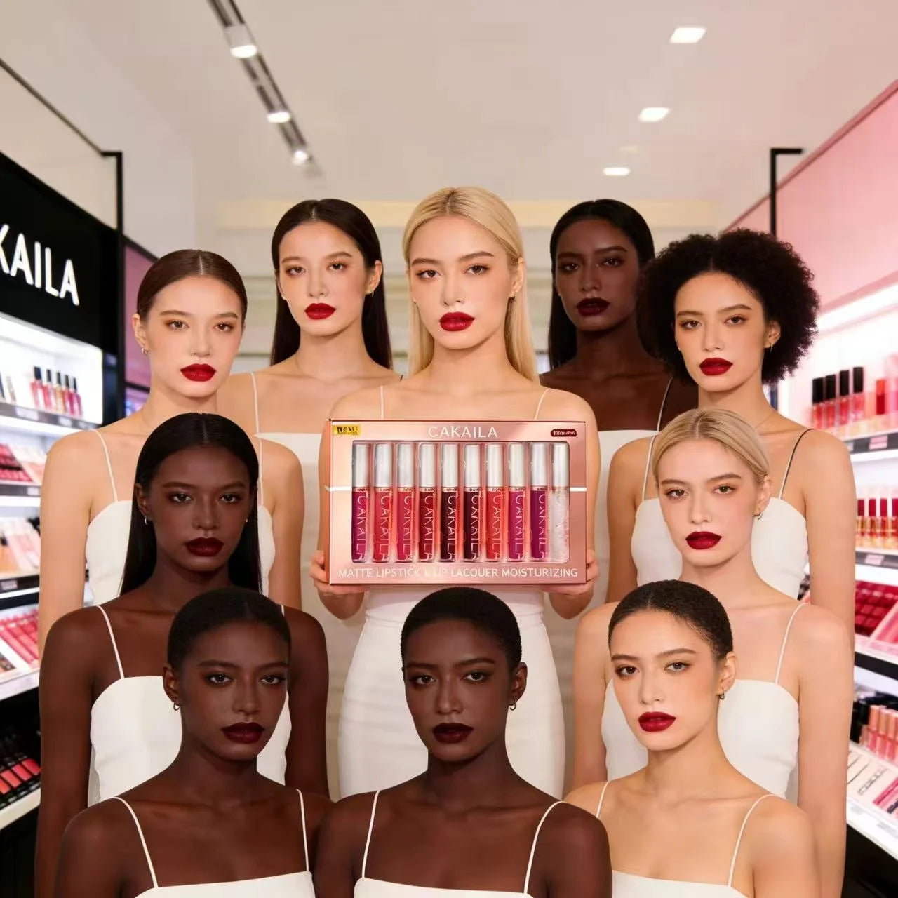 10pcs Matte Liquid Lipstick Set Waterproof Velvet Lip Gloss Lip Oil