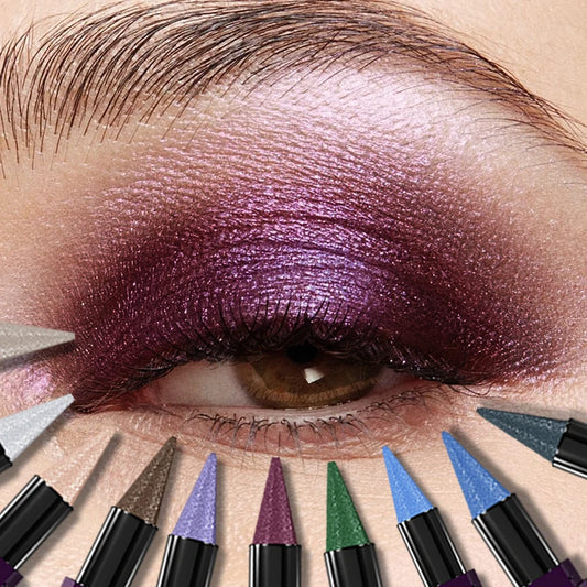 19-Color Glitter Eyeshadow Stick Waterproof Metallic High Pigment