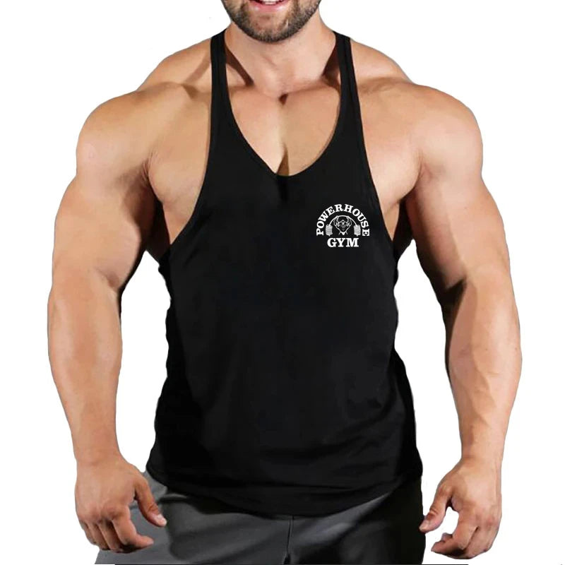 Men’s Bodybuilding Stringer Vest Sleeveless Gym Workout Fitness Top
