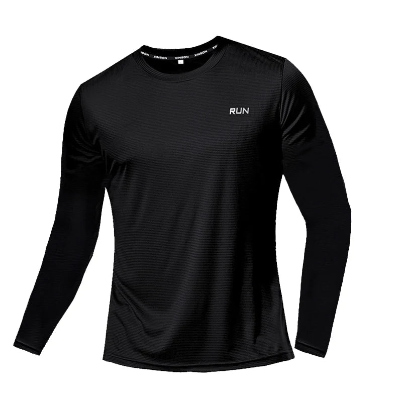 Men’s Ice Silk Long Sleeve T-Shirt Quick Dry Sun Protection