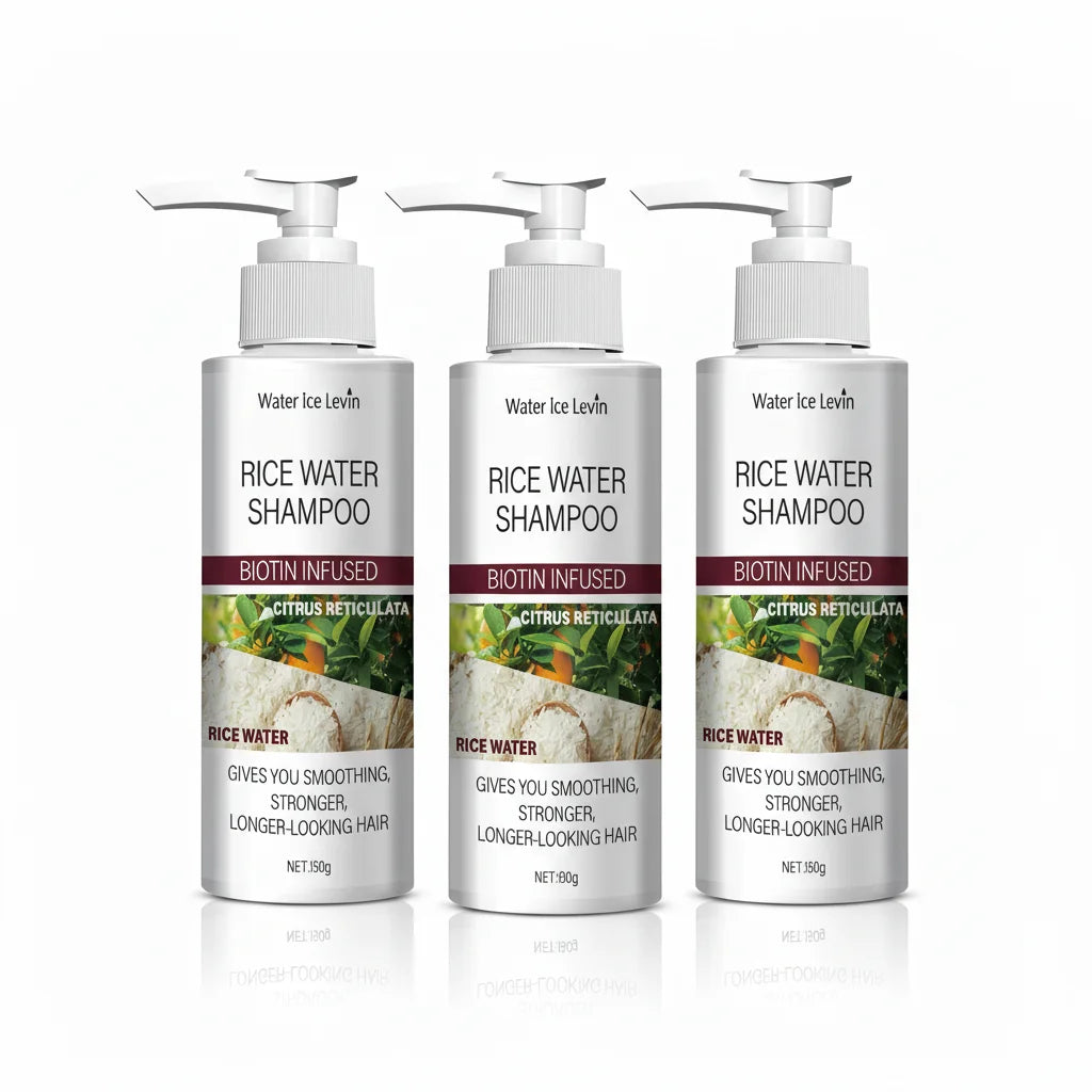 Rice Water Shampoo Biotin Keratin Strengthening Smoothing Hair Care