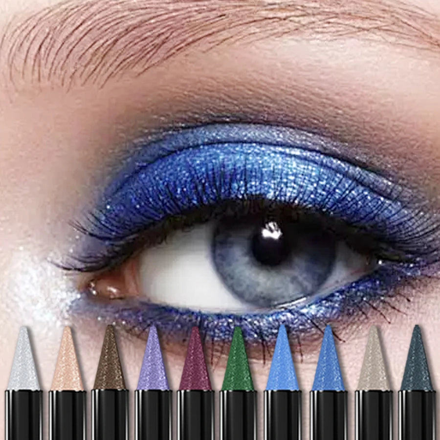 19-Color Glitter Eyeshadow Stick Waterproof Metallic High Pigment