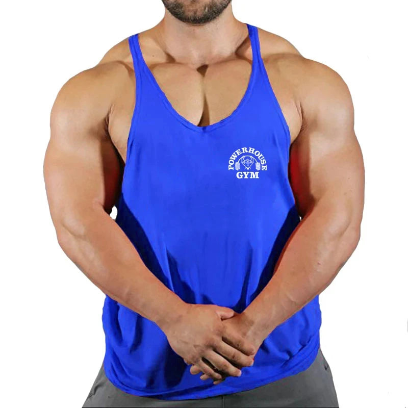 Men’s Bodybuilding Stringer Vest Sleeveless Gym Workout Fitness Top
