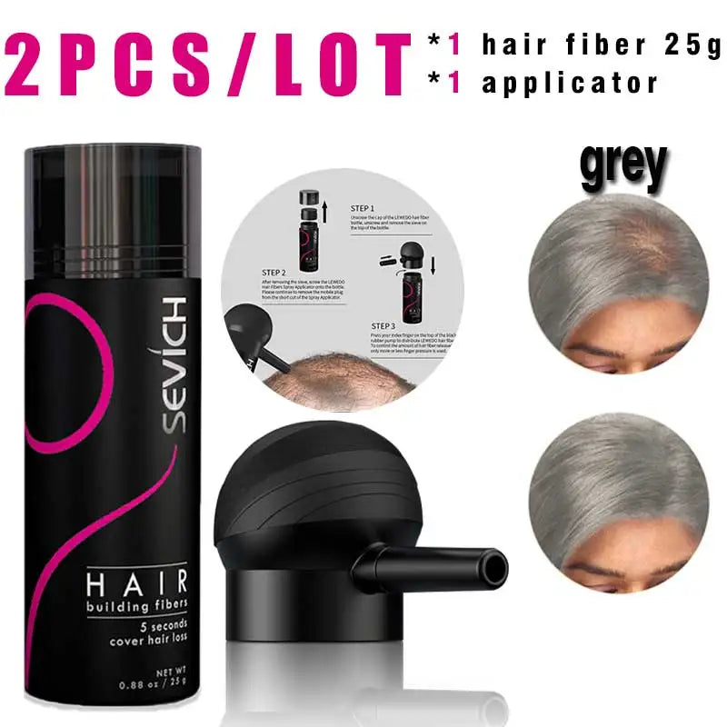 Hair Building Fibers Keratin Powder Hair Loss Coverage Set