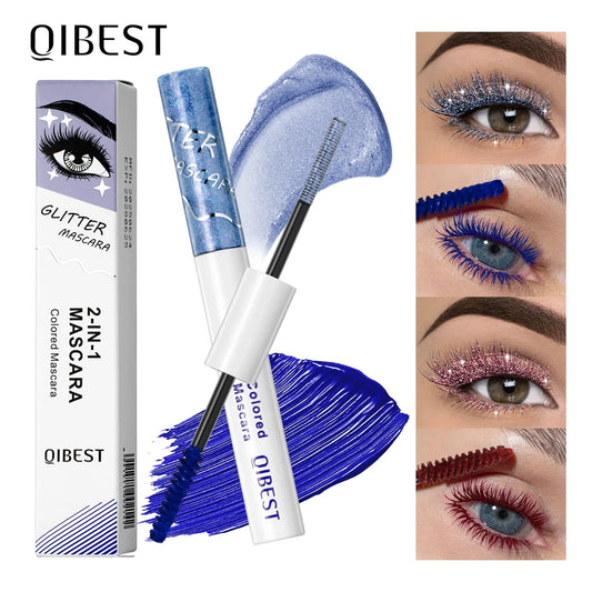 Double Head Diamond Glitter Colored Voluminous Mascara
